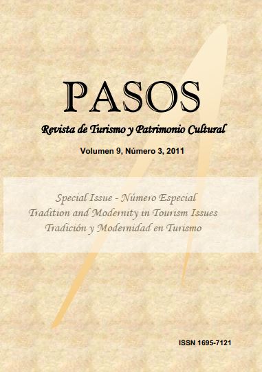 					Ver Vol. 9 Núm. 3 (2011): PASOS Revista de Turismo y Patrimonio Cultural 09(3), 2011. Special Issue: Tradición y Modernidad en Turismo
				