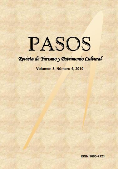 					Ver Vol. 8 Núm. 4 (2010): PASOS Revista de Turismo y Patrimonio Cultural 08(4), 2010
				