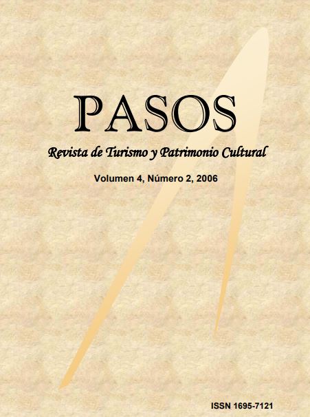 					Ver Vol. 4 Núm. 2 (2006): PASOS Revista de Turismo y Patrimonio Cultural 04(2), 2006
				