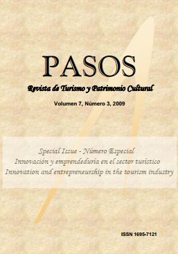 					Visualizar v. 7 n. 3 (9): PASOS Revista de Turismo y Patrimonio Cultural 07(3), 2009. Special Issue: Innovación y emprendeduría en el sector turístico
				