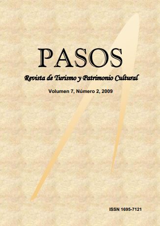 					Ver Vol. 7 Núm. 2 (9): PASOS Revista de Turismo y Patrimonio Cultural 07(2), 2009
				