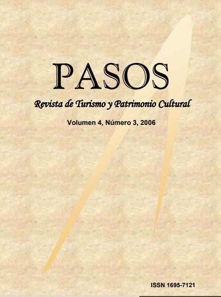 					Ver Vol. 4 Núm. 3 (2006): PASOS Revista de Turismo y Patrimonio Cultural 04(3), 2006
				