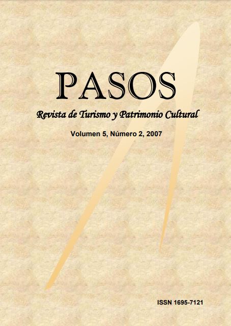 					View Vol. 5 No. 2 (2007): PASOS Journal of Tourism and Cultural Heritage 05(2), 2007
				